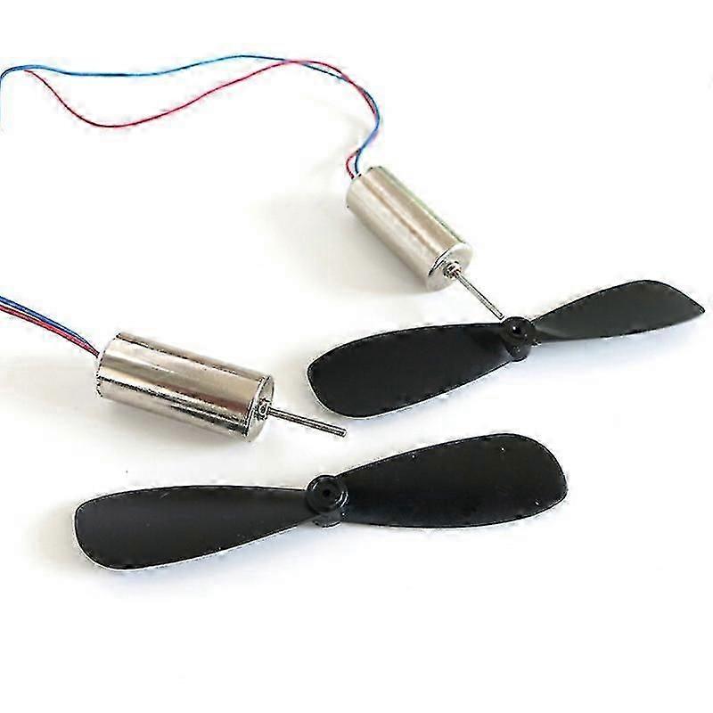 Details About 2 Pcs 3.7v 48000rpm Electric Aircraft Coreless Motor + Propeller For Rc Toy
