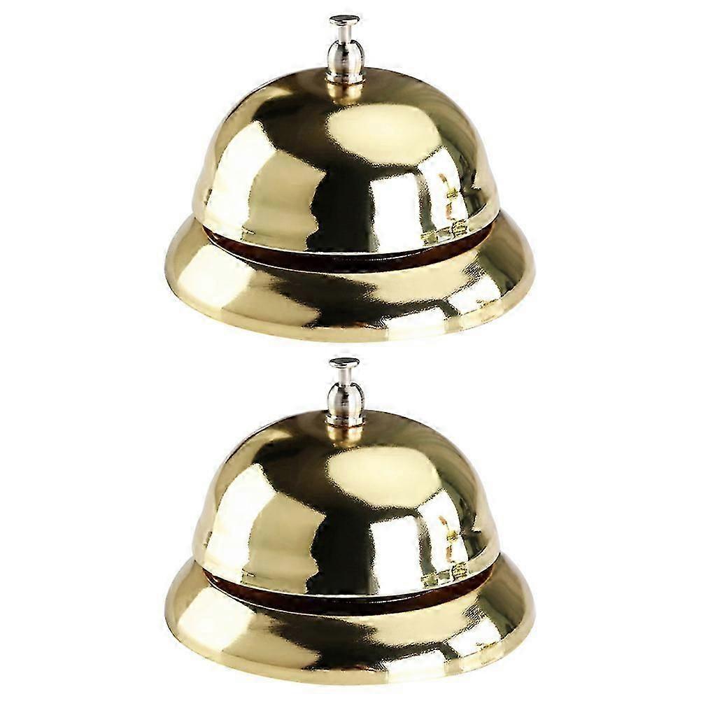 2 Pcs Vintage Desk Hôtel Desk Bell Handheld Bell Réception Bell Loud Call Bell Bell