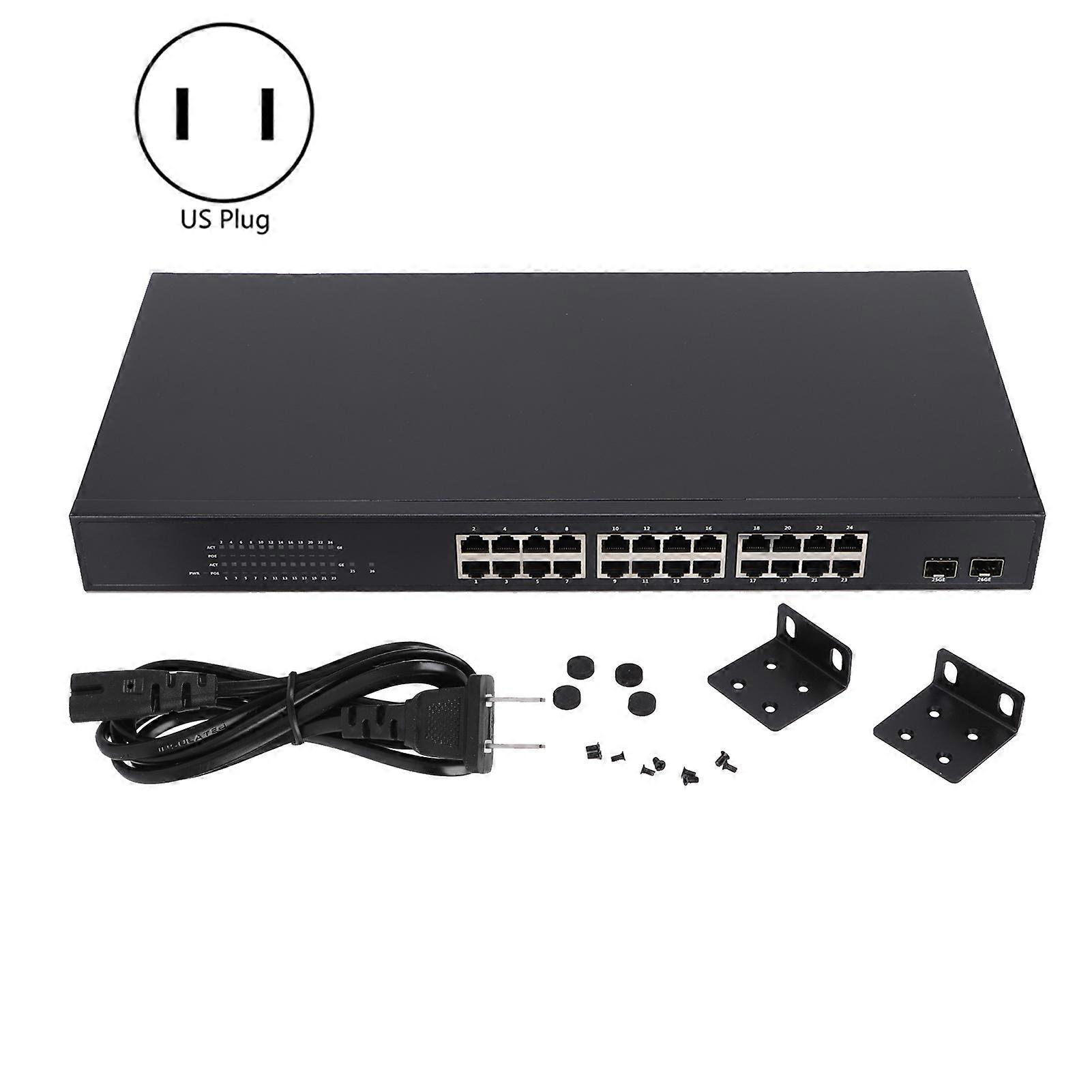 24-Port Full Gigabit POE Switch with Automatic Detection for IP Cameras and Access Points