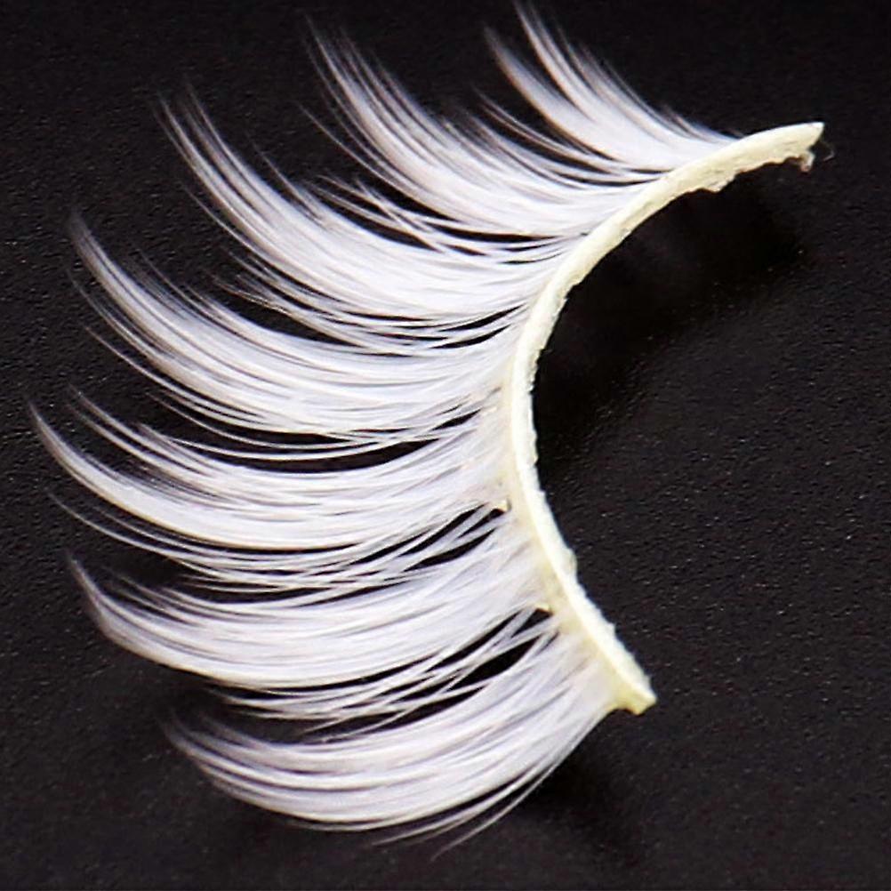 White False Eyelashes 34mm Cosplay Masquerade Eye Lashes