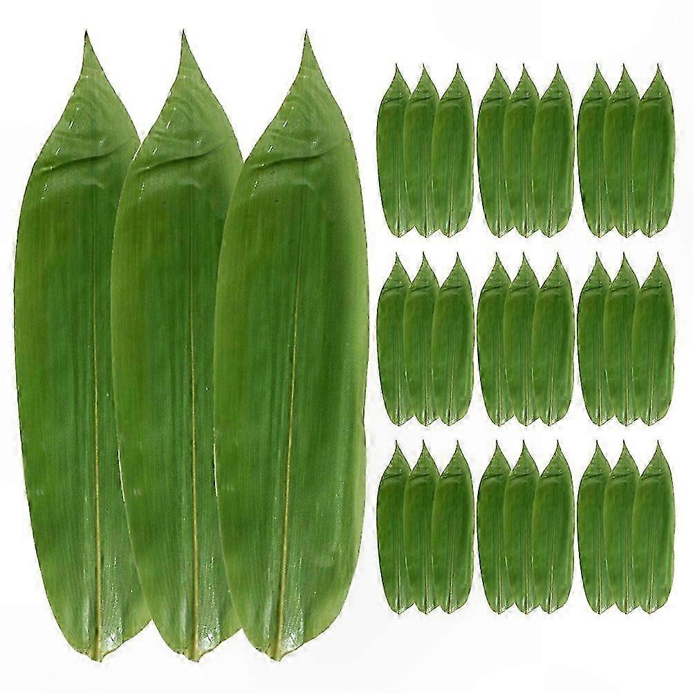 Decorative Bamboo Leaves for Sushi and Sashimi Presentation - 100 Count