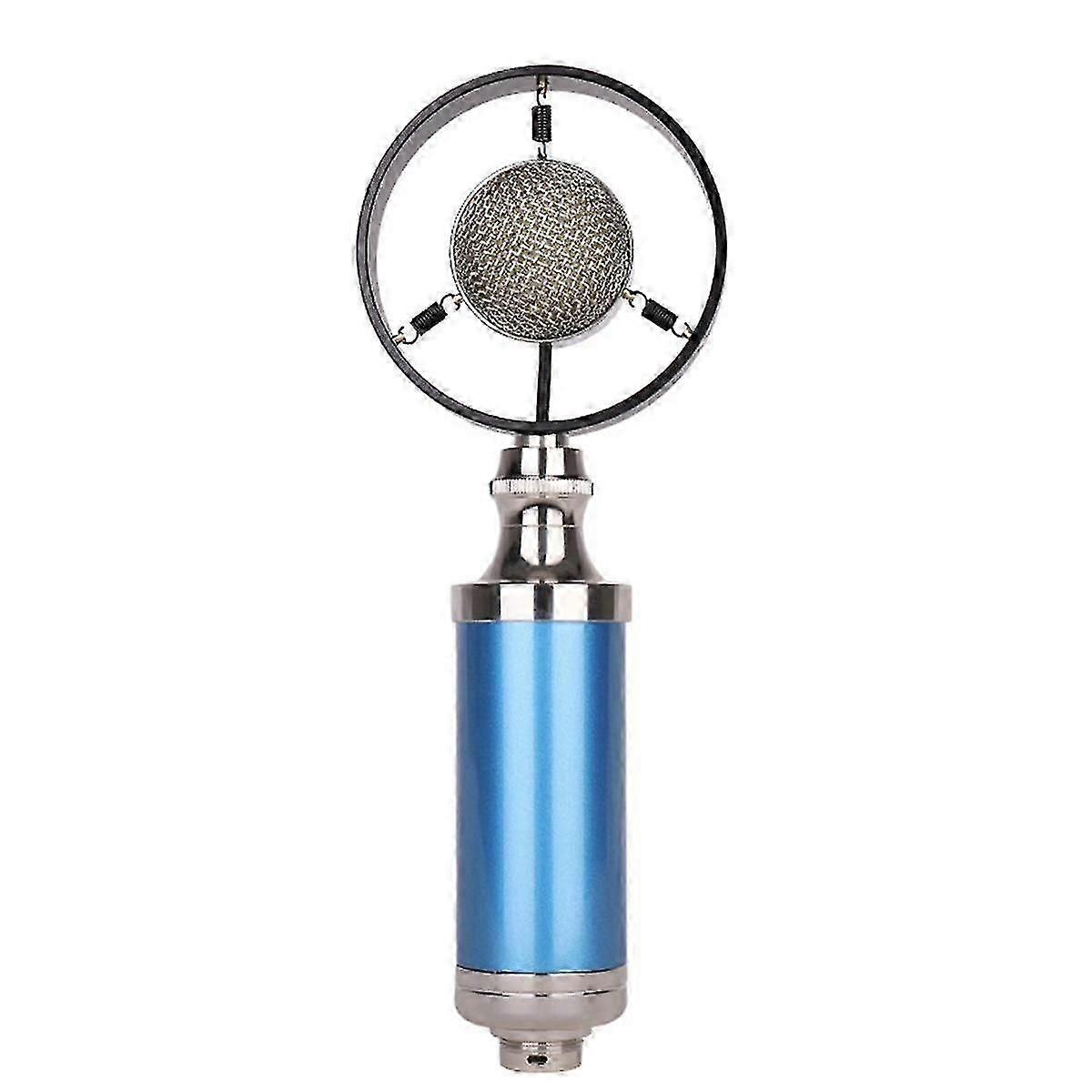 Professional Condenser Wired Vintage Recording Studio Microphone For Live Broadcast Blue