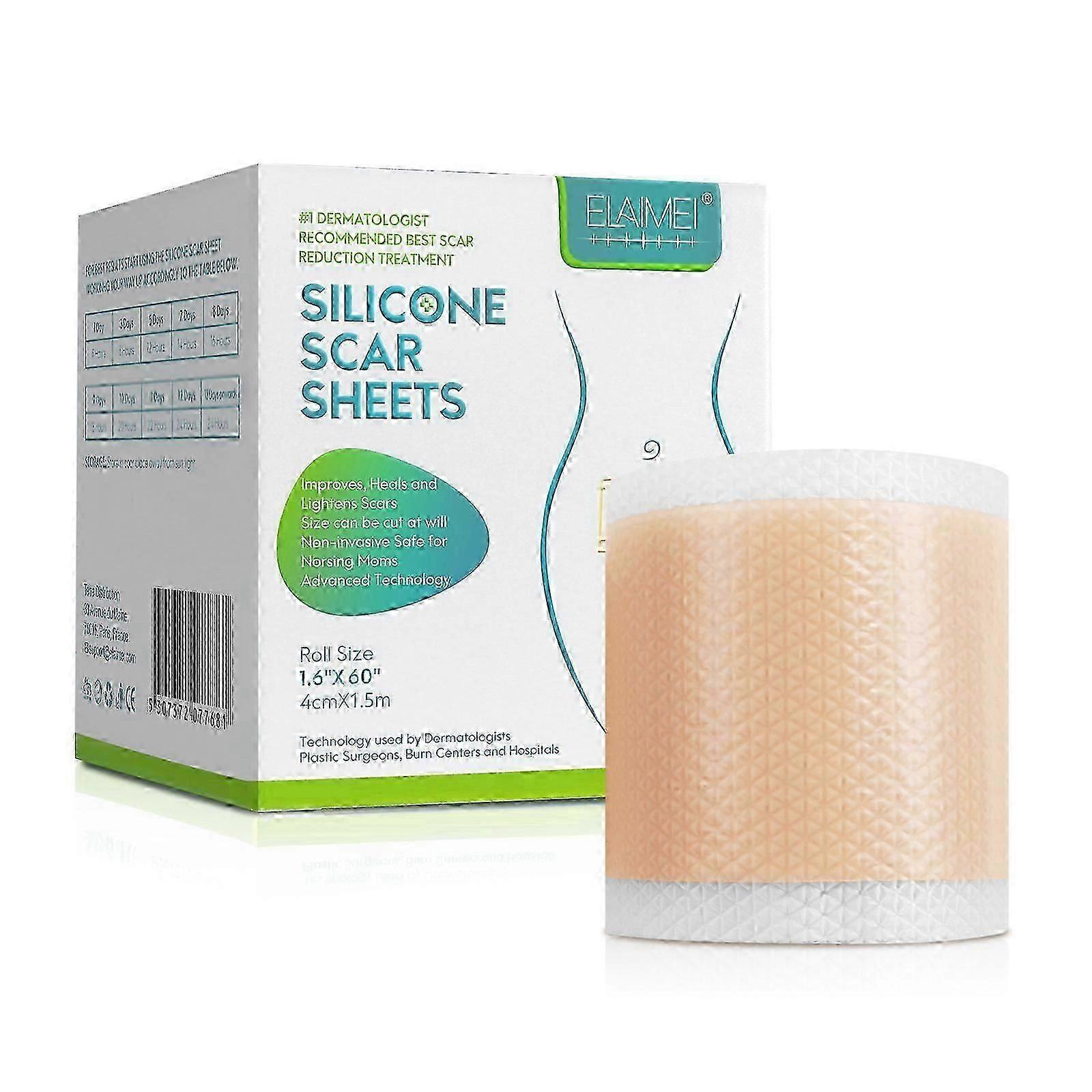 Silicone Scar Sheets, Professional For Scars Caused By C-section, Surgery,Burn,Keloid And More, Drug-free