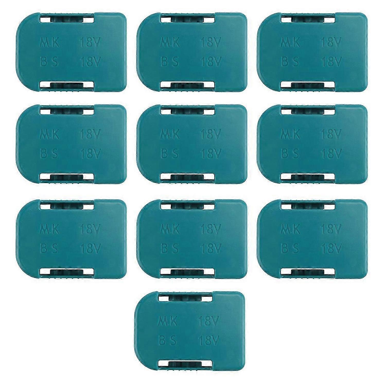 10Pcs Battery Storage Rack Battery Holder Case for 18V (Blue)