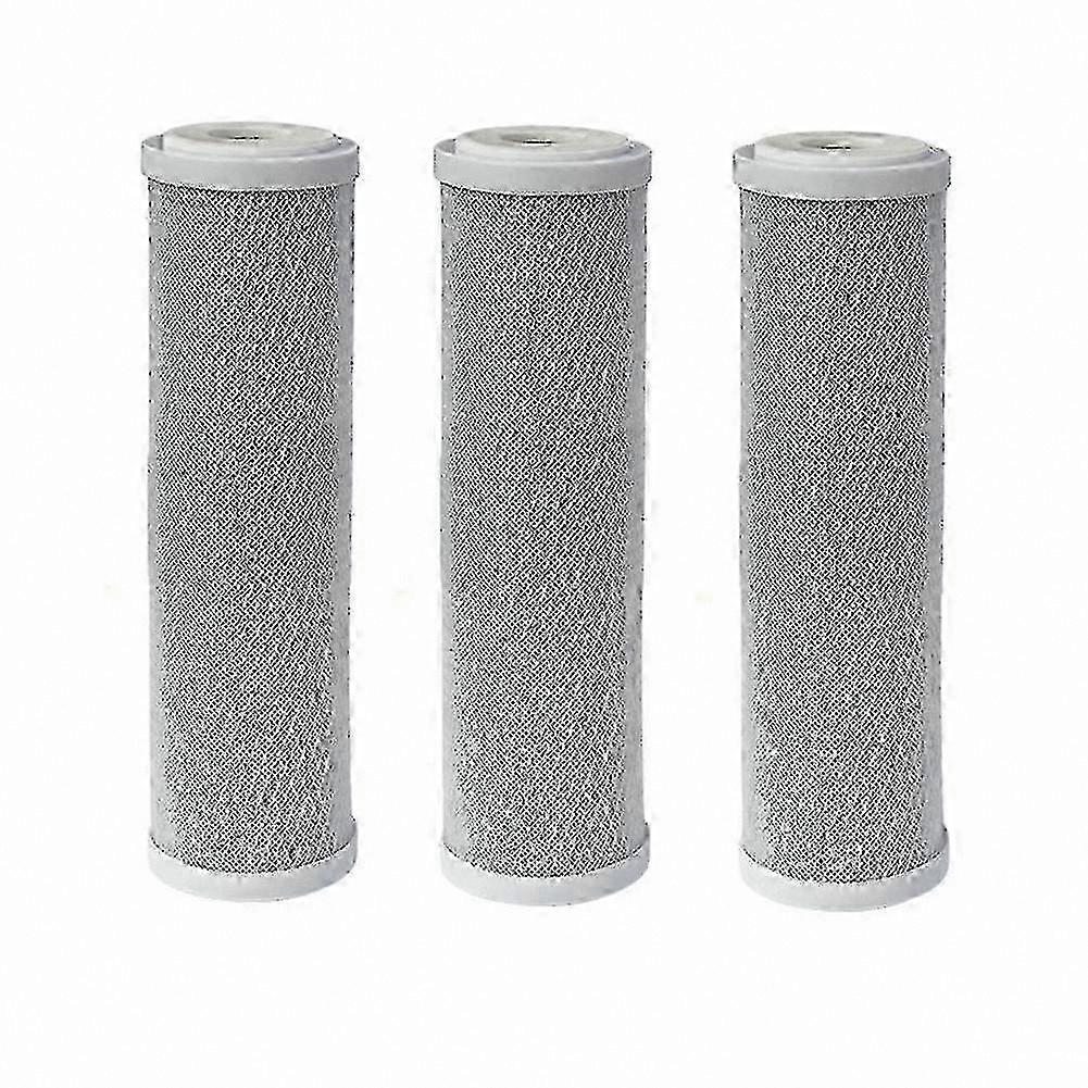 CTO Activated Carbon Filter Cartridges, 10-Inch, 3-Pack, Compatible with European Water Systems