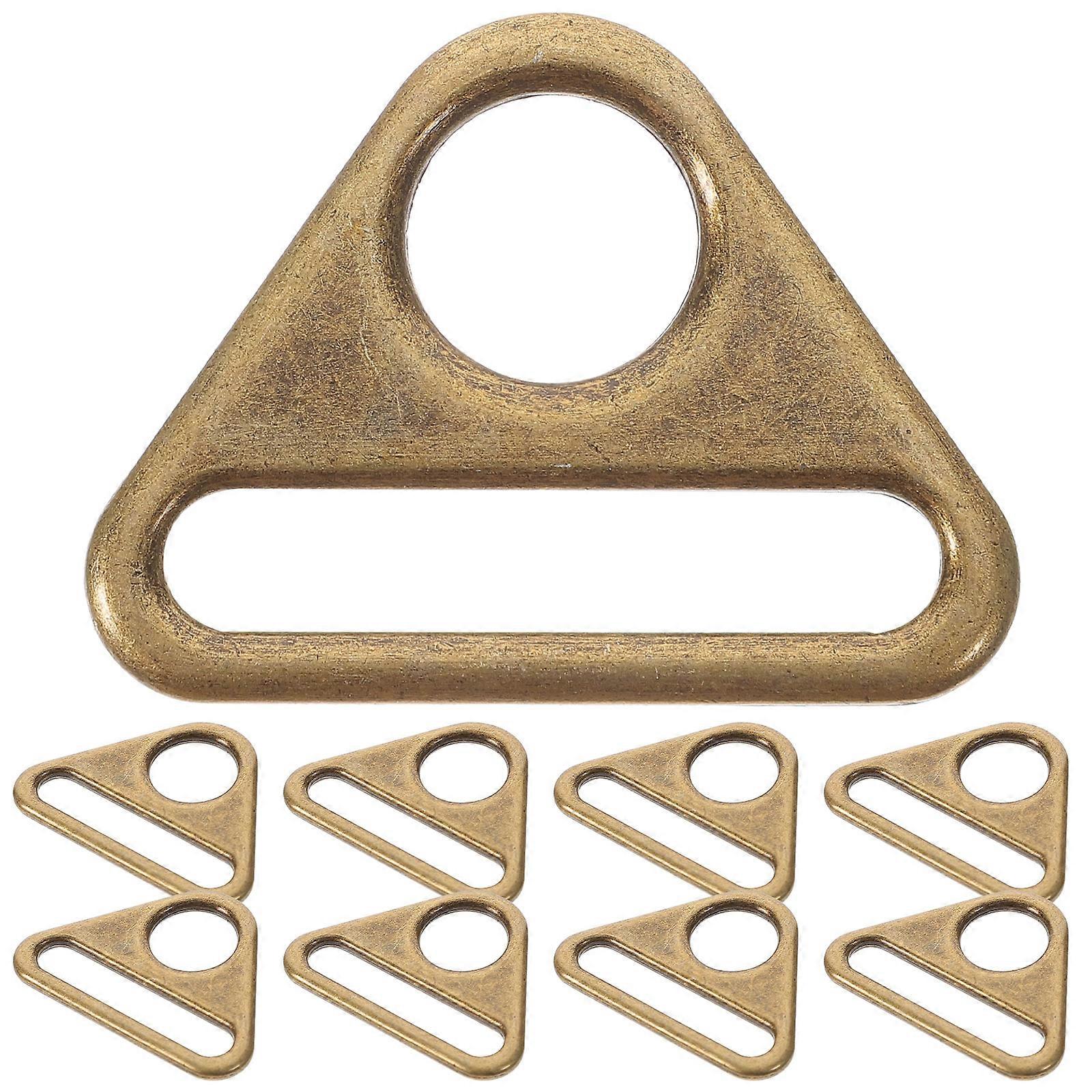 Golden Innerwear Adjustment Buckles for Daily Use 10Pcs Zinc Alloy Triangle Buckles