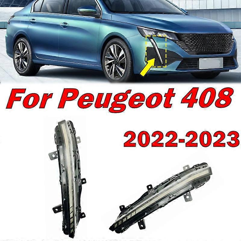 Applicable For Peugeot 408 2022 2023 LED Day Light DRL Daytime Running Light Front Driving Light Signal Lamp Assembly 9835230980 9835230880