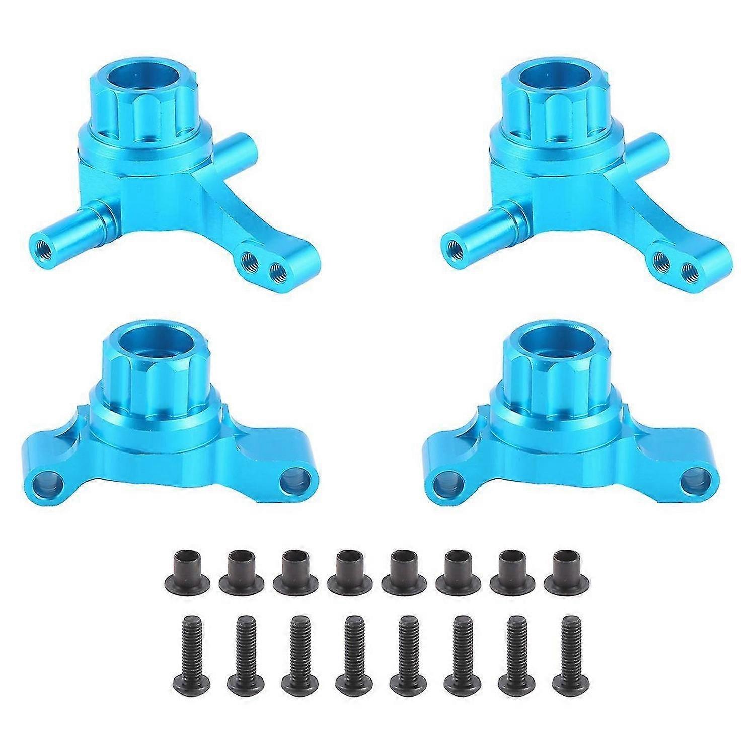 4Pcs Metal Front and Rear Upright Knuckle Arms Steering Knuckle Set for TT02 TT-02 1/10 RC Car Upgra