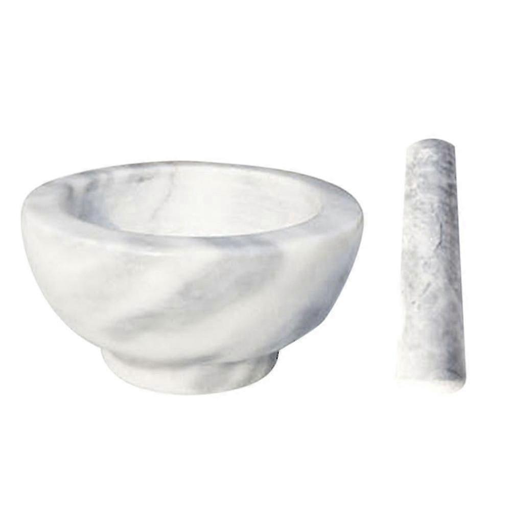 Marble Mortar and Pestle Set Bowl with Spoon Seasoning & Spice Tools Marble Garlic Mortar Bowl for