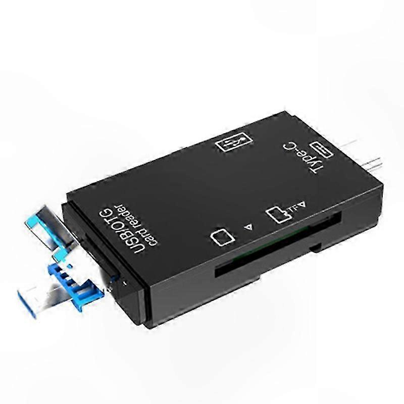 6-in-1 USB 3.0 Card Reader OTG Adapter for Phone, Type-C TF SD Card Reader for Mobile Devices JIKAIX