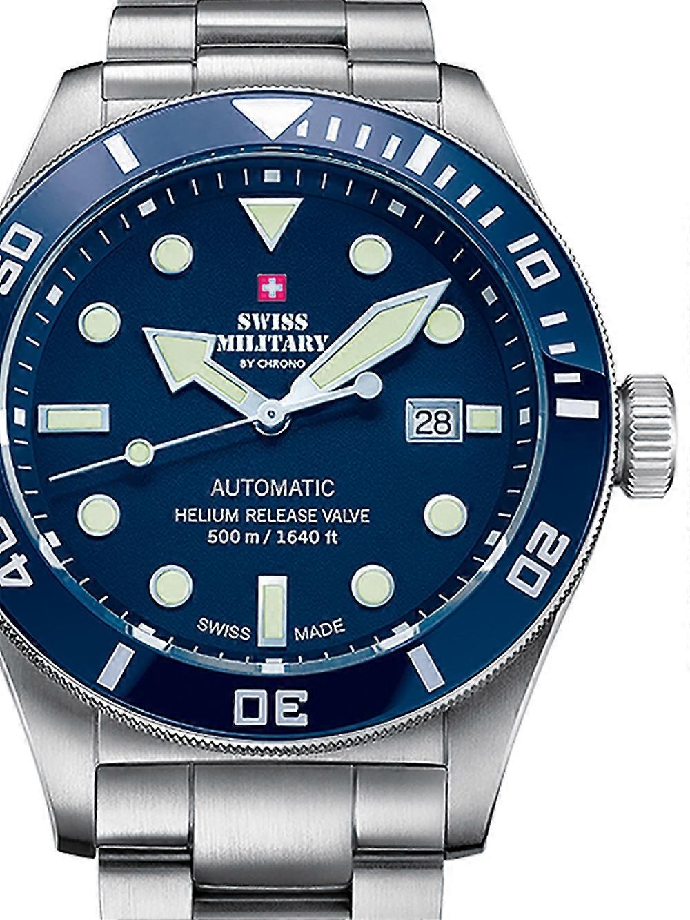 男士手表 瑞士军事 通过 计时 SMA34075.02， 自动， 44毫米， 50大气压