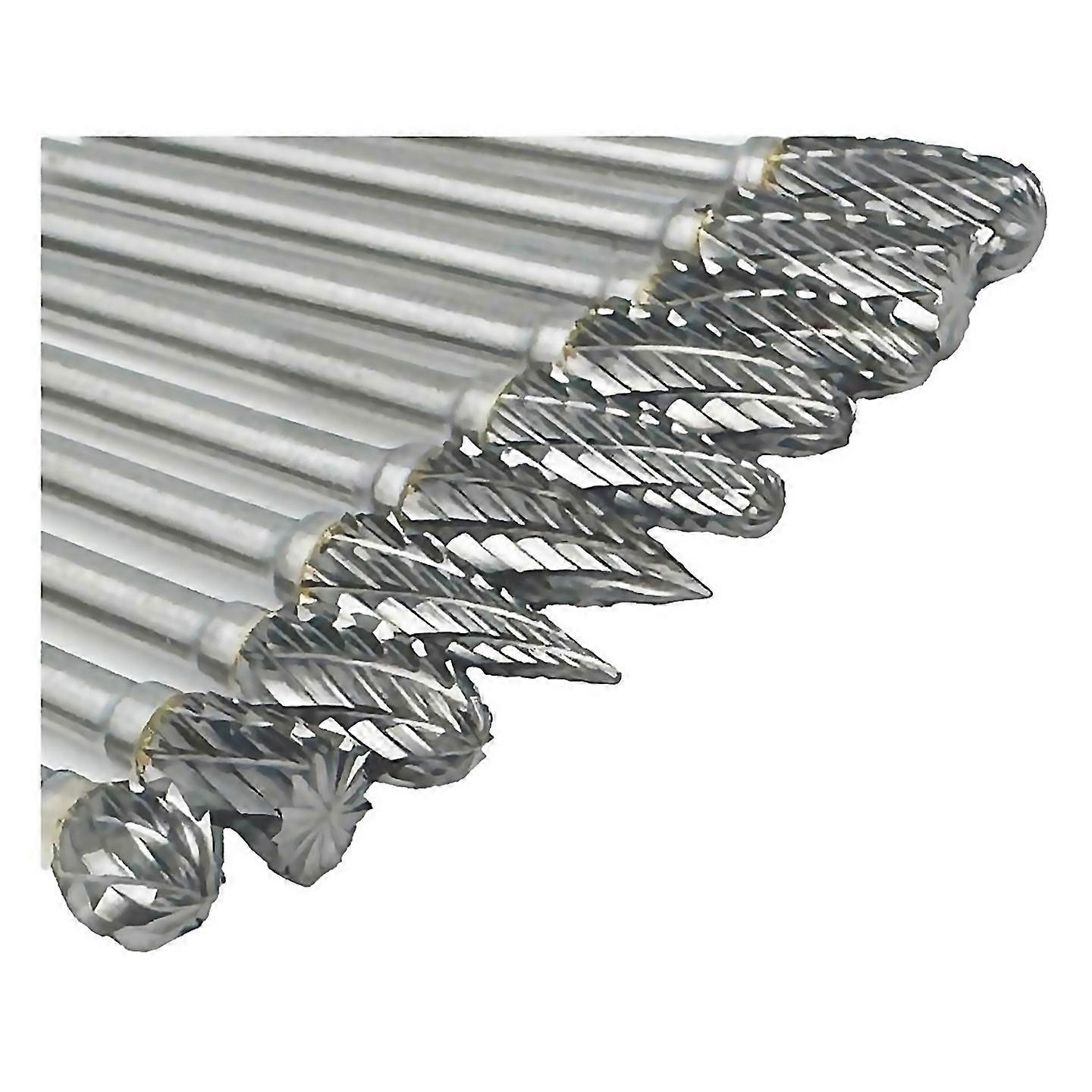 For 10pcs Carbide Burr Bits Set Compatible With 18inch Rotary Tool