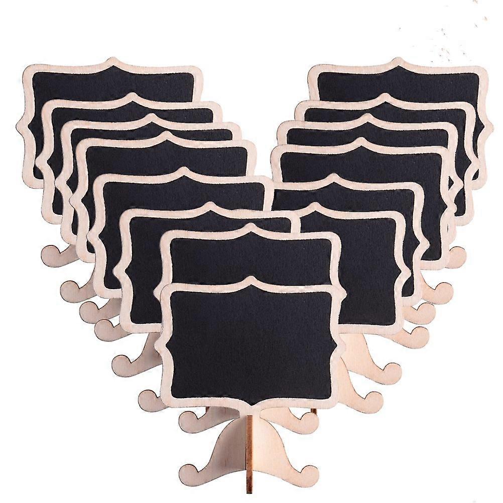 Mini Chalkboards Wooden Blackboards for Leaving Message 14Pcs with Stand