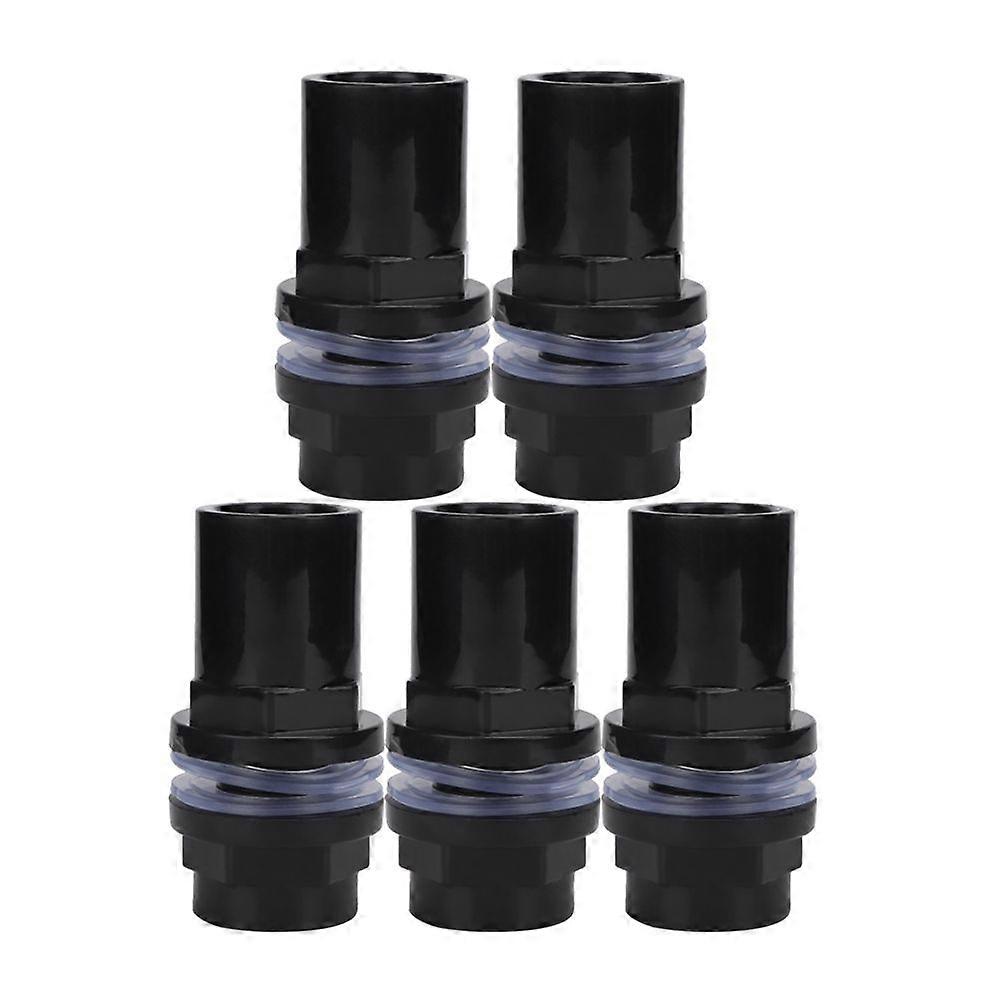 5Pcs/set PVC Aquarium Water Pipe Joint Straight Tube Connector Fish Tank Accessories(25mm)