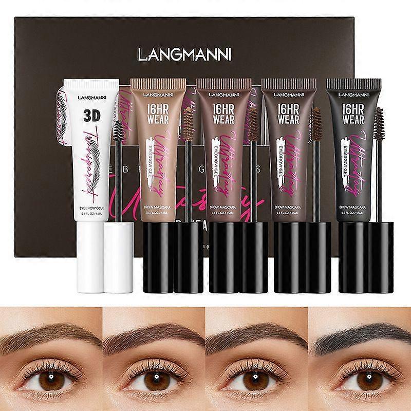 Eyebrow Mascara, Waterproof & Smudgeproof Styling Eyebrow Gel Eyebrow Instant Glue, Professional Brow Makeup for Thick, Long Lasting Effect, Quick Dry