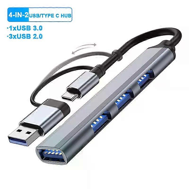 7-in-2 USB C HUB Type C Docking Station USB 3.0 Splitter 5Gbps High Speed OTG Adapter USB to USB 3.0 HUB for PC Laptop Macbook