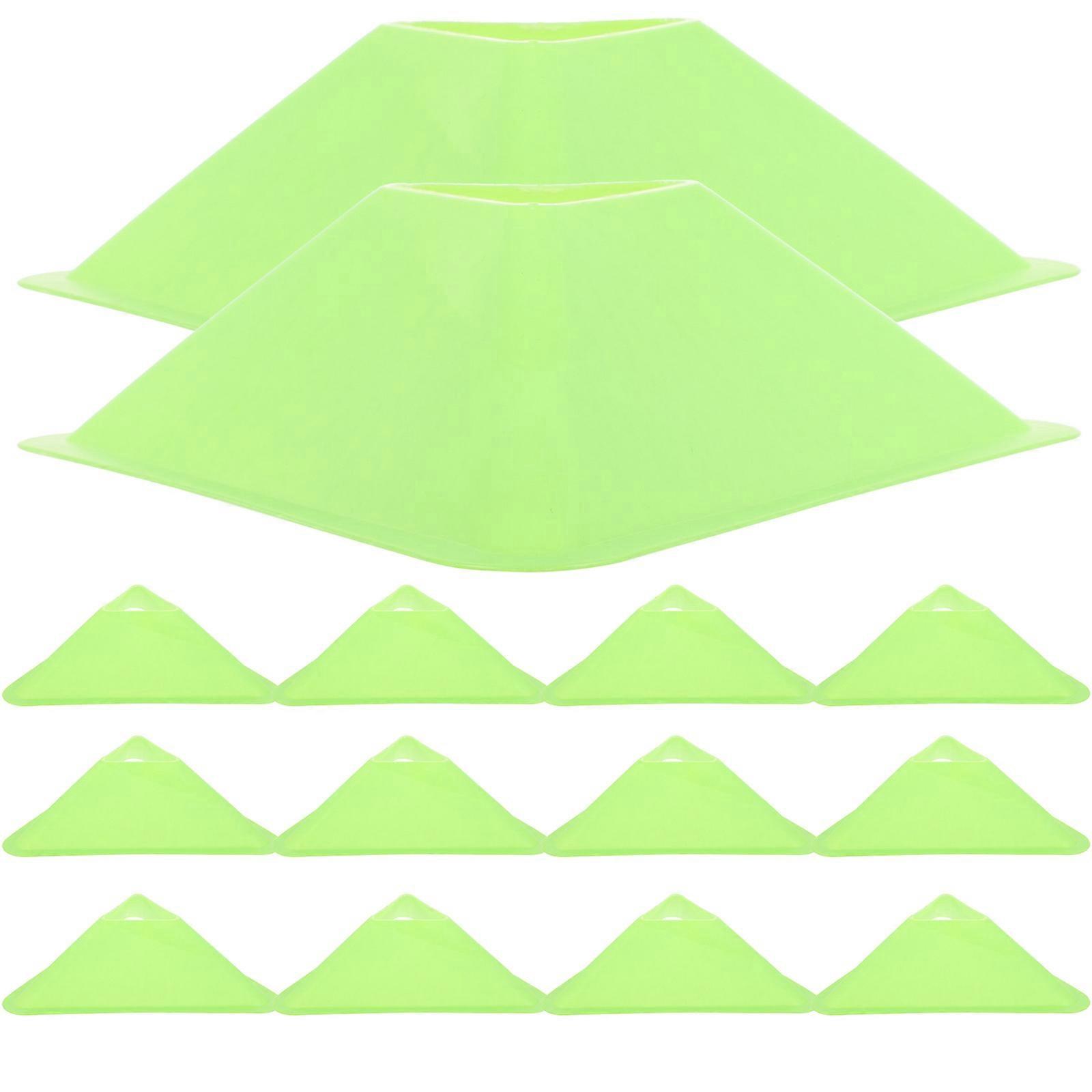 Football Training Soccer Cones for Agility Exercises 36Pcs Green Plastic