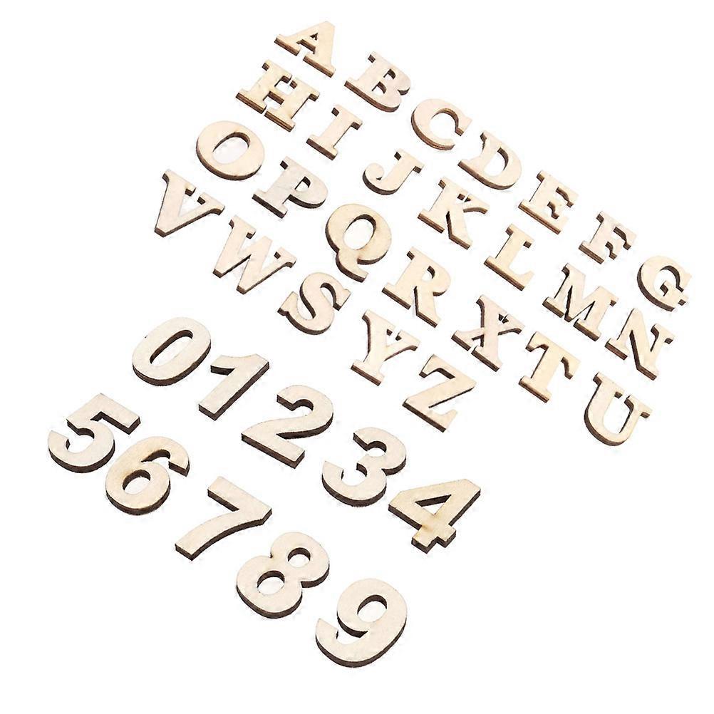 Wooden Chips 0-9 Numbers for Kids Playing with 72Pcs Beige Letters Set