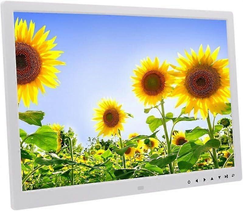 17 Inch Touch Button Digital Photo Frame HDMI 1080P Wall Mounted Display Stand Video Advertising Player White