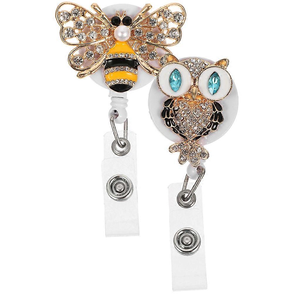 Retractable Nurse Badge Reels with 8Pcs Clips for Convenient Use Daily