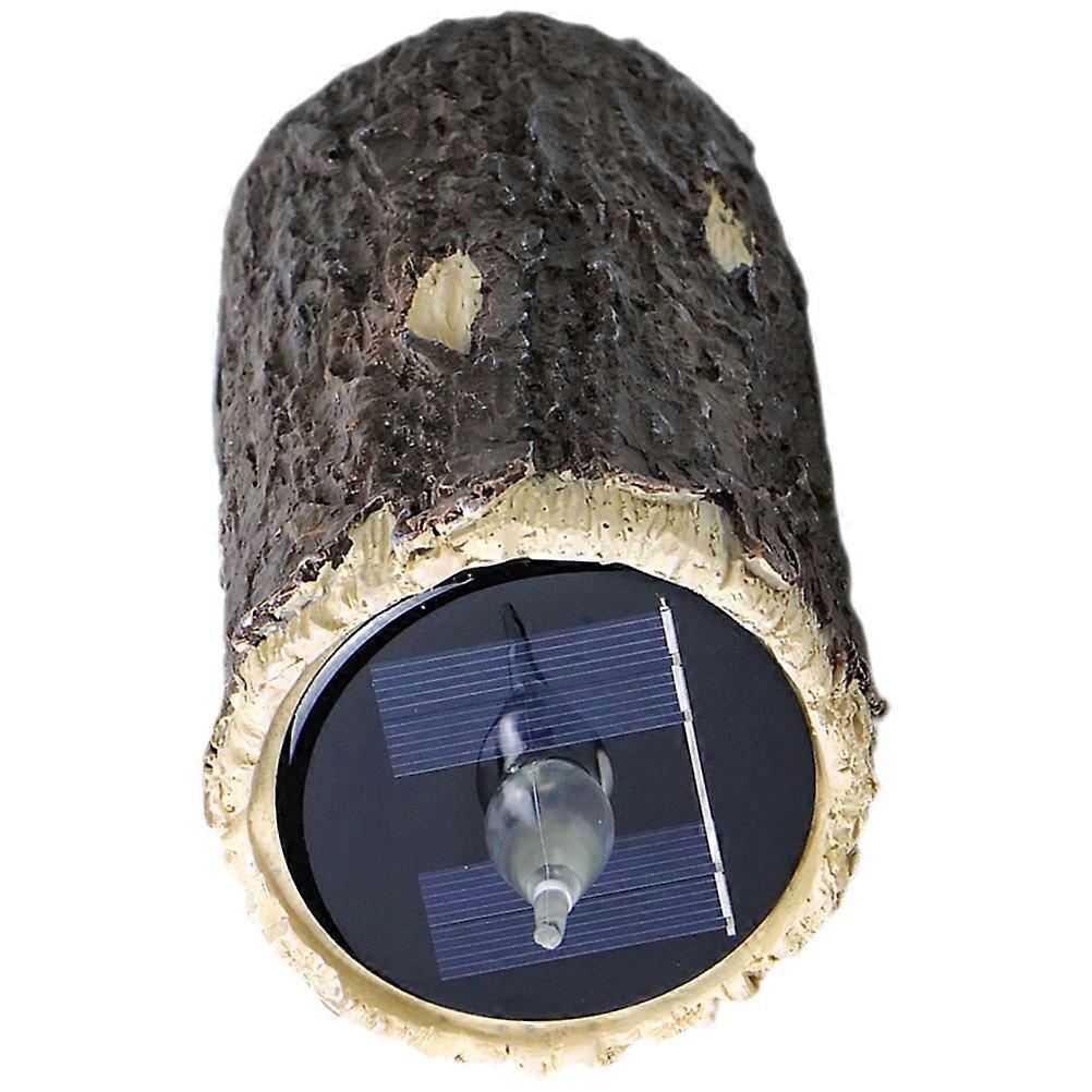 Solar Stump Lamp Path Light Simple Design Warm White For Patio Driveway 1Pack