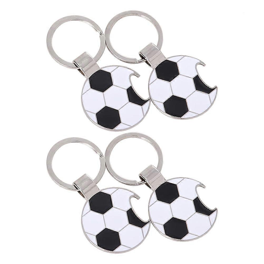 20Pcs Soccer Pattern Key Chain Opener for Bottle Opening and Fans