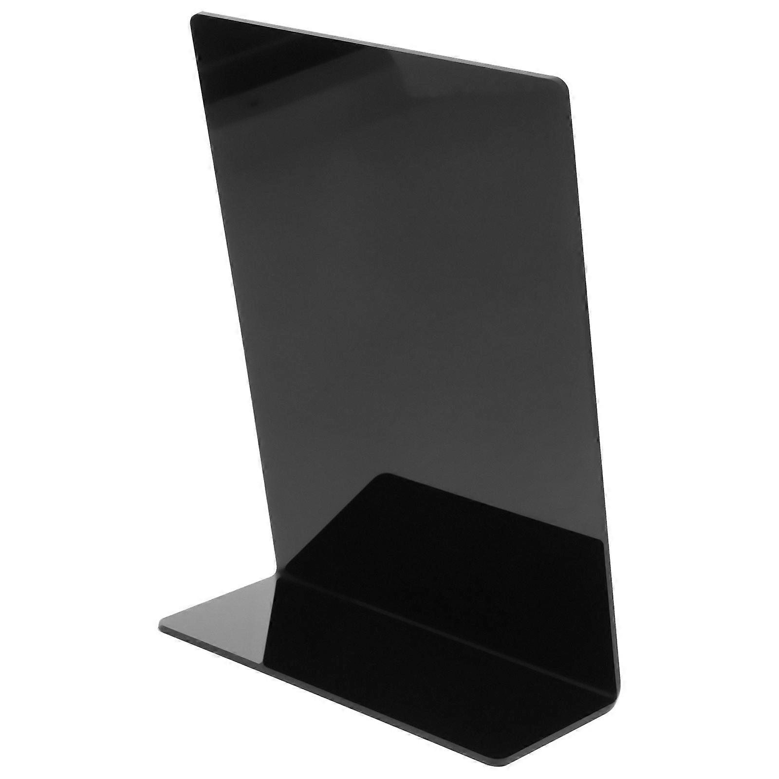 Black Acrylic Message Board Sign For Home And Office Menu Display 8.25X5.86X2.36IN Rectangular Writing 5Pcs