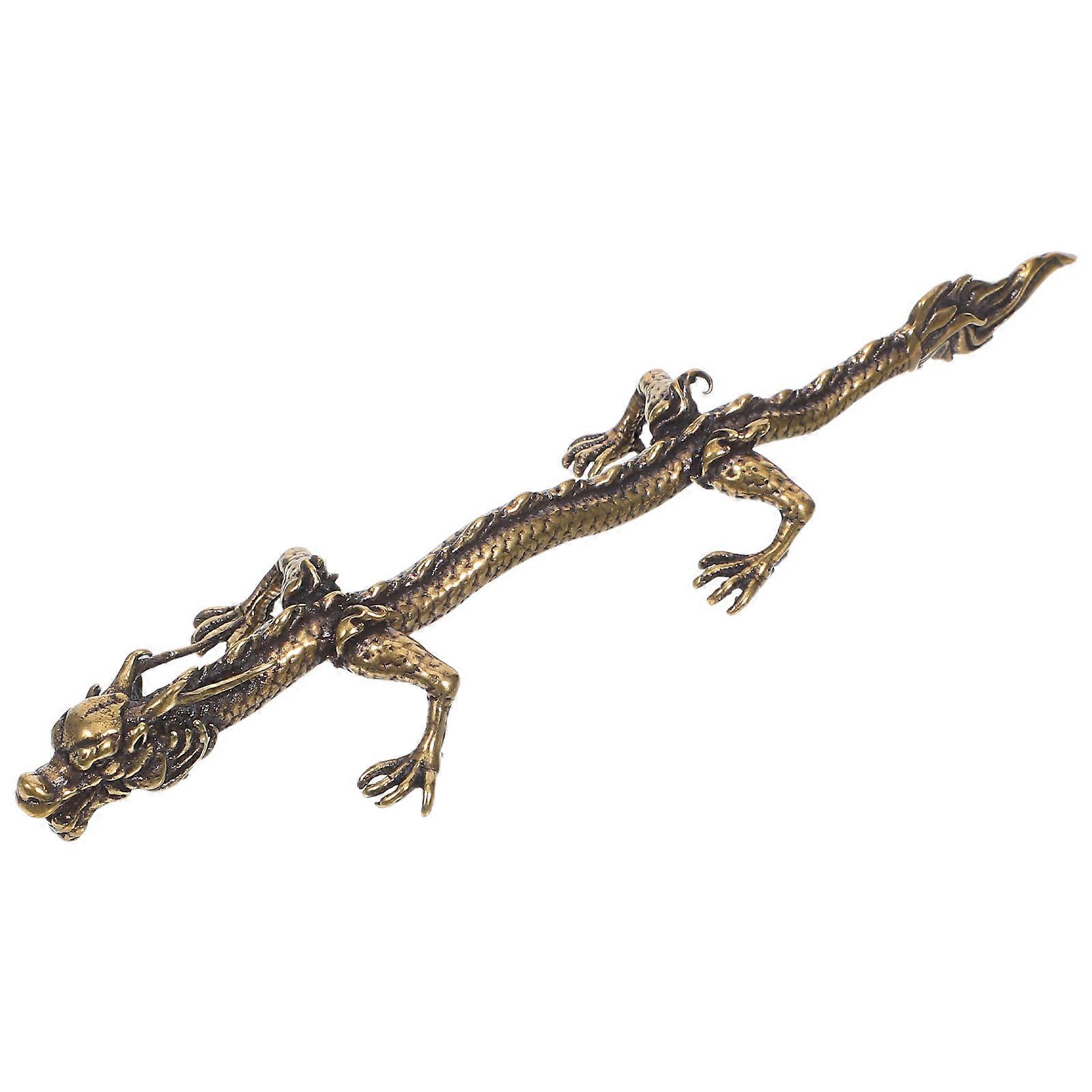 Dragon Model Antique Adornment Retro Pen Rack for 2Pcs Desktop Accessory