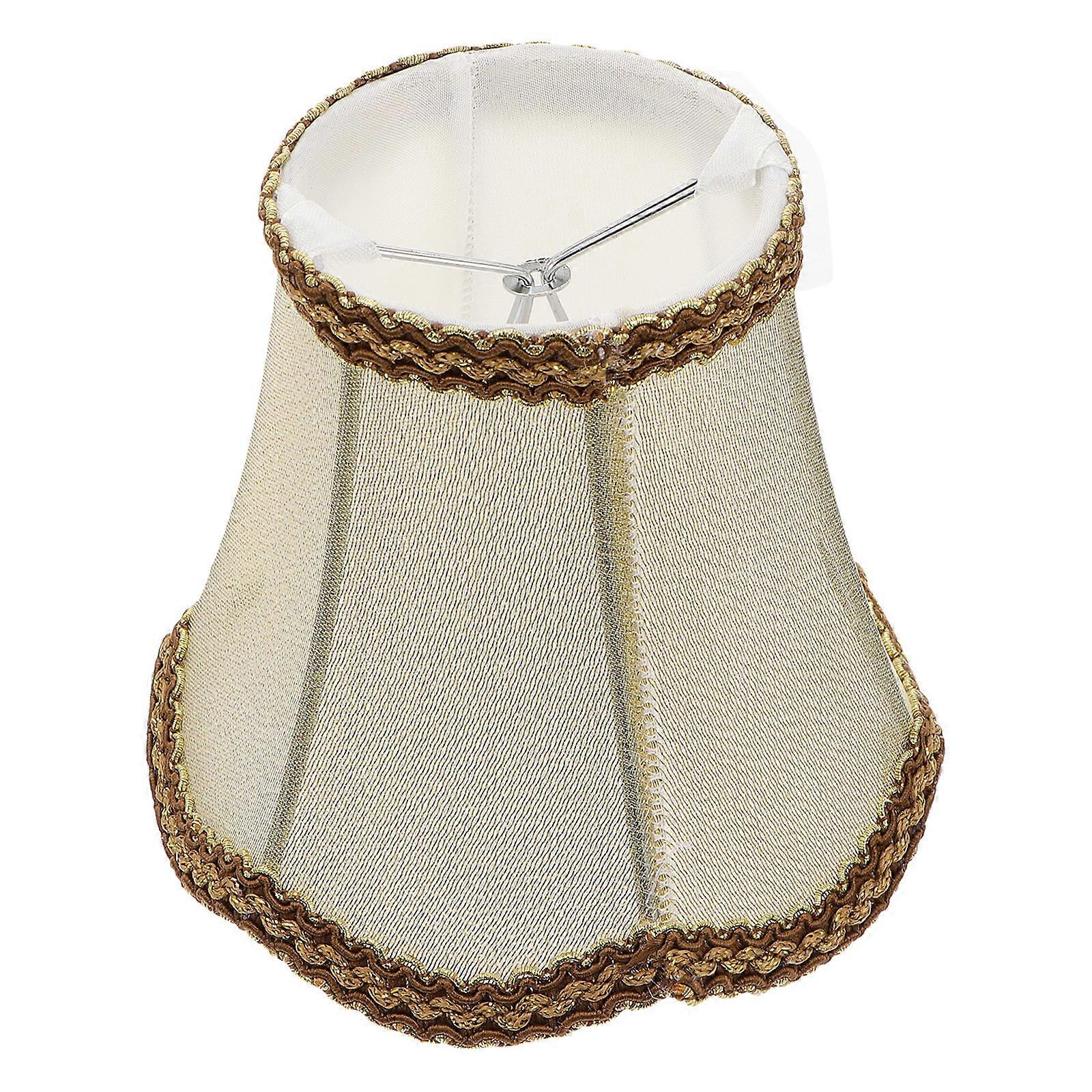 Golden Decorative Cloth Lampshade for Household Use 2Pcs
