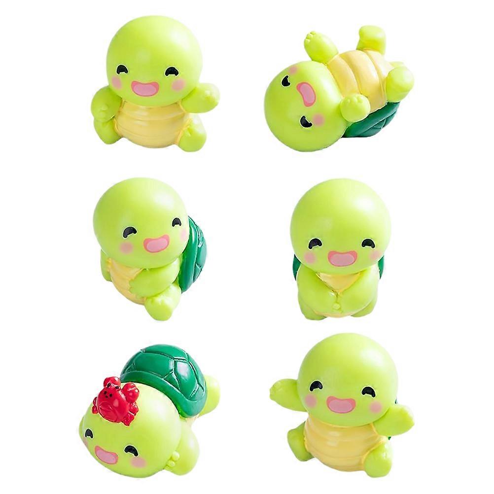 Garden Turtle Figurines Resin Craft Decorative 24Pcs Cartoon Miniatures