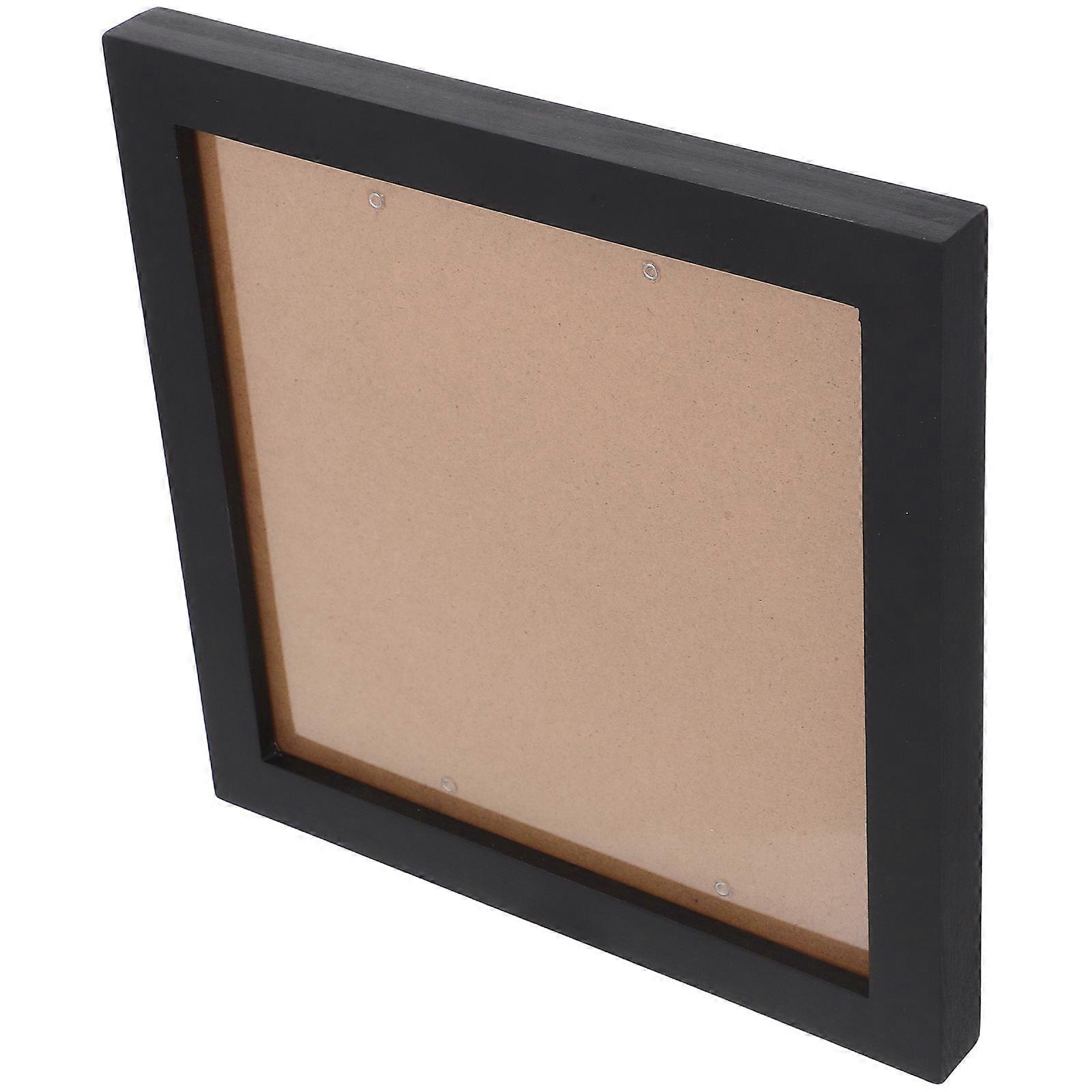 Shadow Box Frame for Storage 2Pcs Wooden Square Picture Frames Black