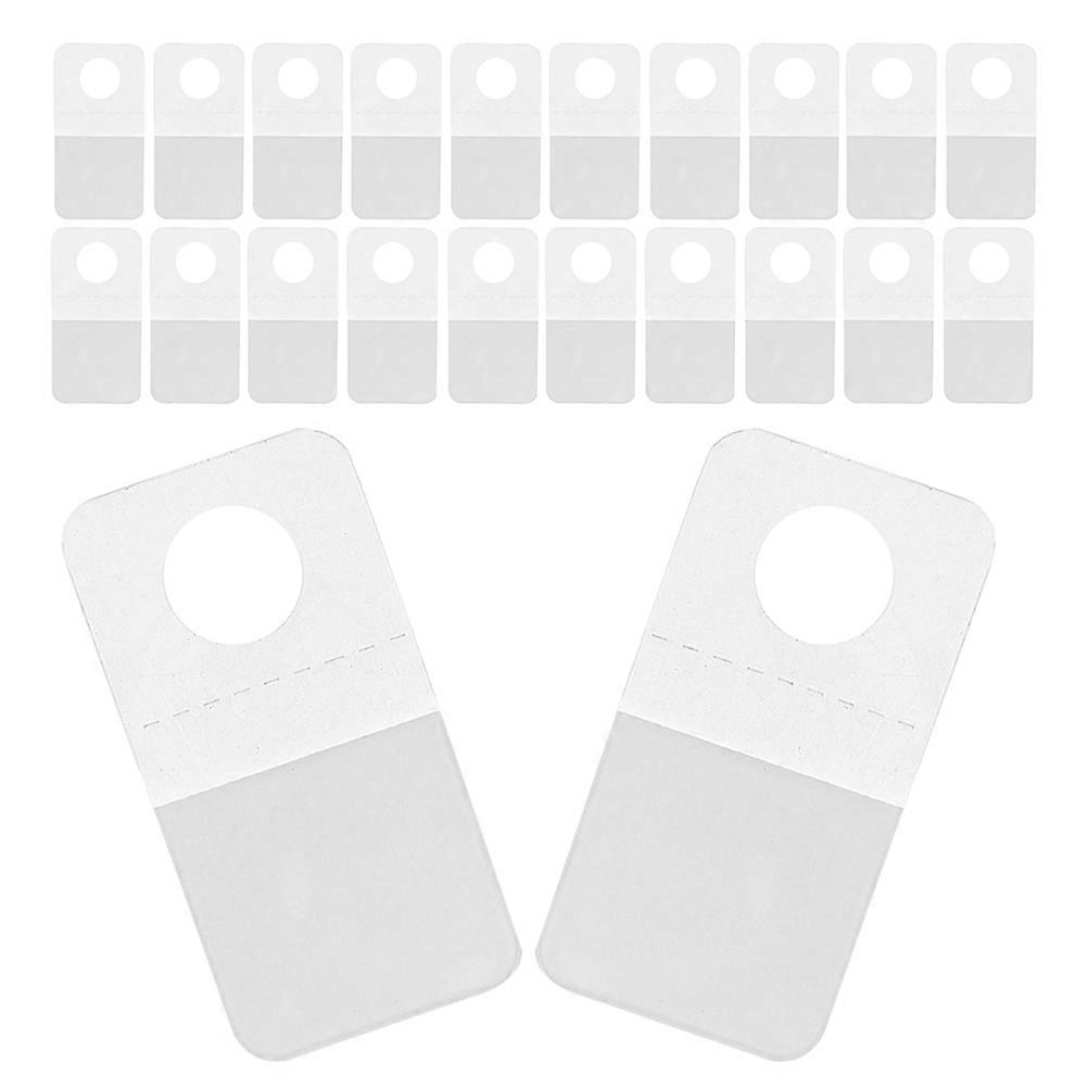 PVC Clear Adhesive Hanging Tabs for Storage Use 100Pcs Plastic Hooks