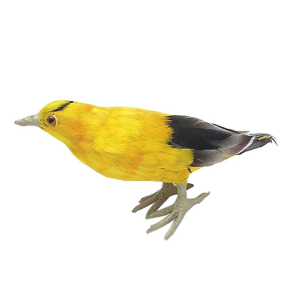 Artificial Bird Oriole Simulation Bird Ornament for Decoration 2Pcs