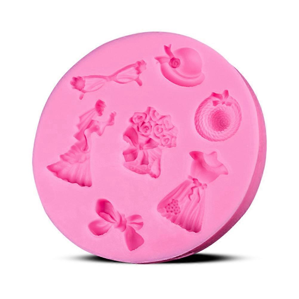 Cake Bridal Bouquet Silicone Mold for Baking Tools 2Pcs Pink