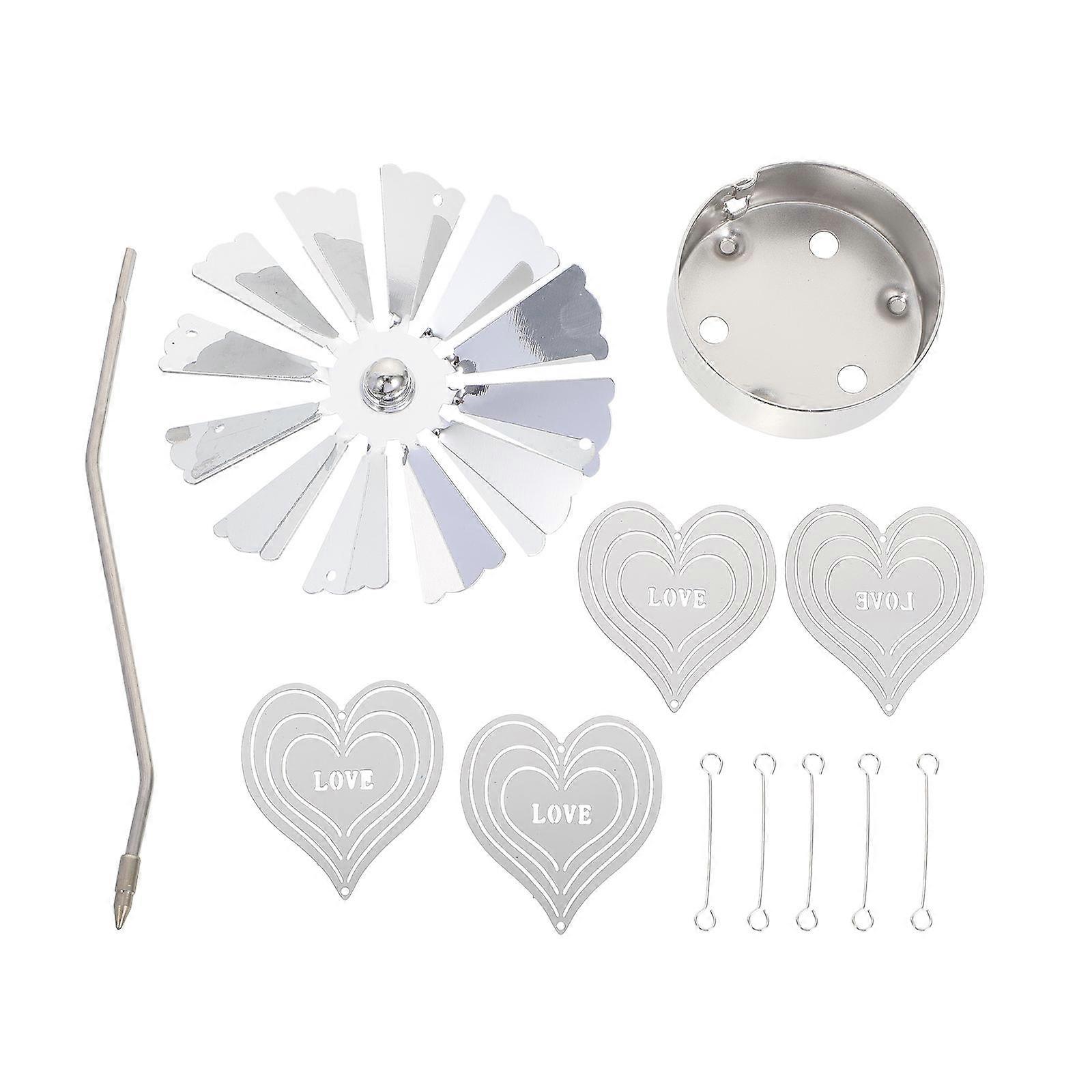 Decorative Candleholder Rotating Candlestick Dining Table Centrepiece Iron Material Festival Use Romantic Style 1Pack