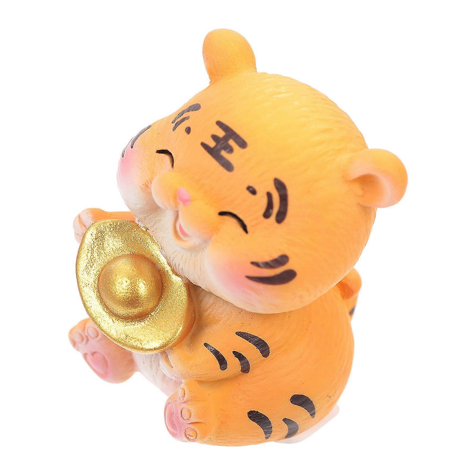 Tiger Resin Crafts 2Pcs Suitable For Car Desk Decoration Or Special Occasions Design Made Of Resin