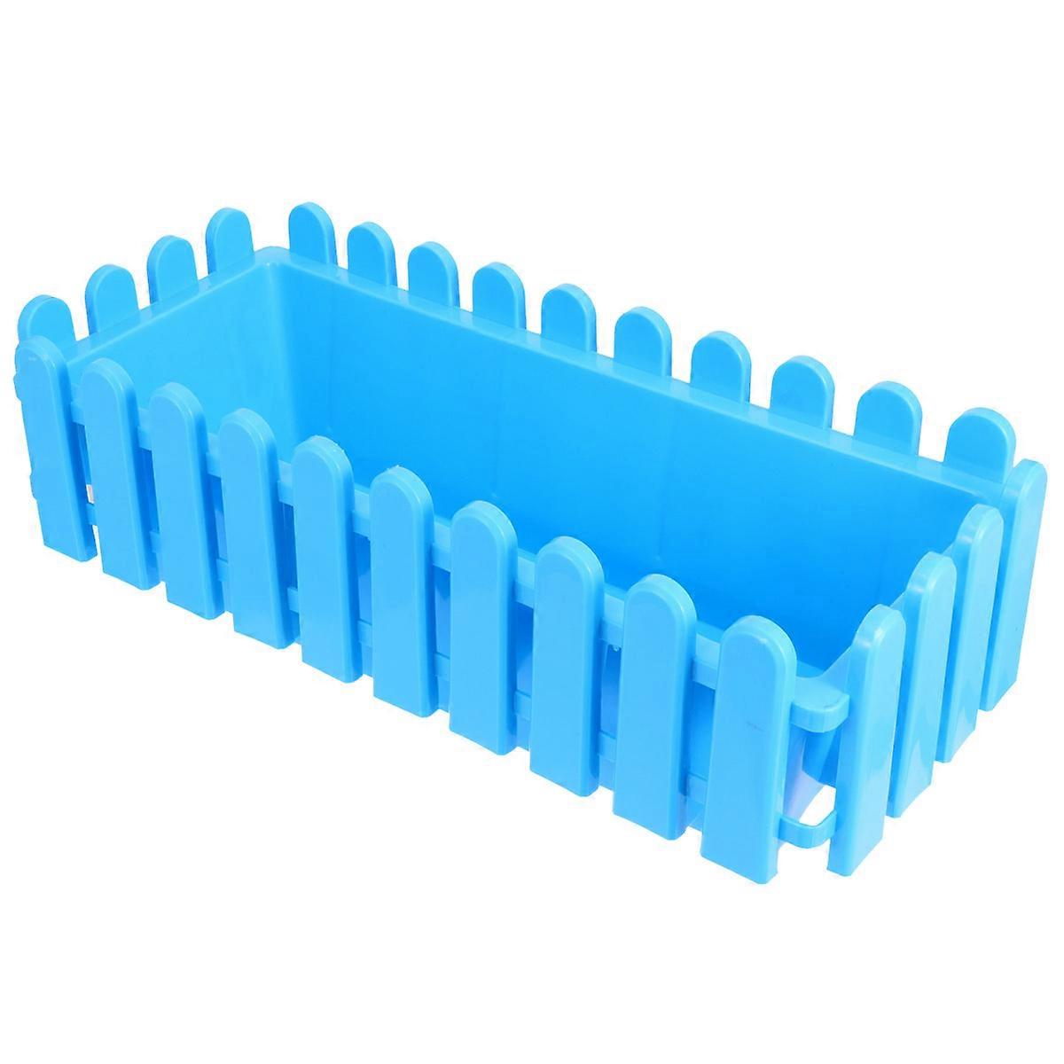 Flower Pot Rectangular Plastic Fence Holder for Flower Storage 2Pcs