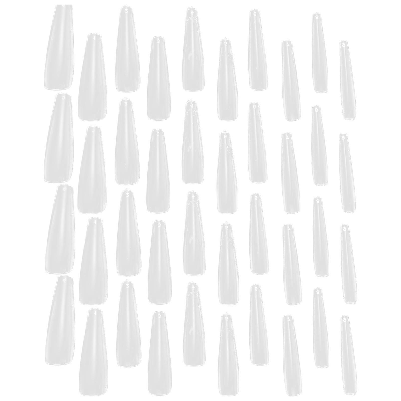 Nail Art Stickers Removable Coffin Nails Tips Long False Nails 2500Pcs