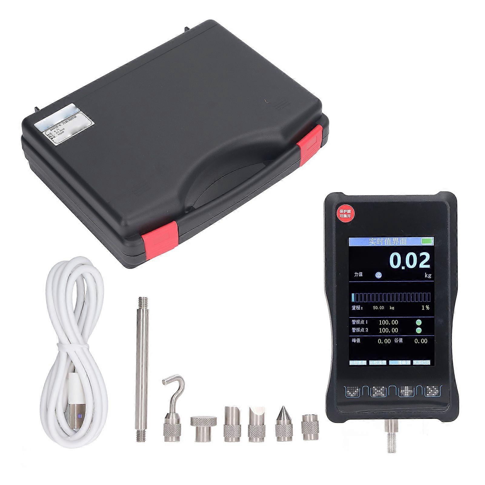 Push Pull Gauge Quick Response Light Indicator Multi Alarms Handheld Digital Force Gauge 1000N