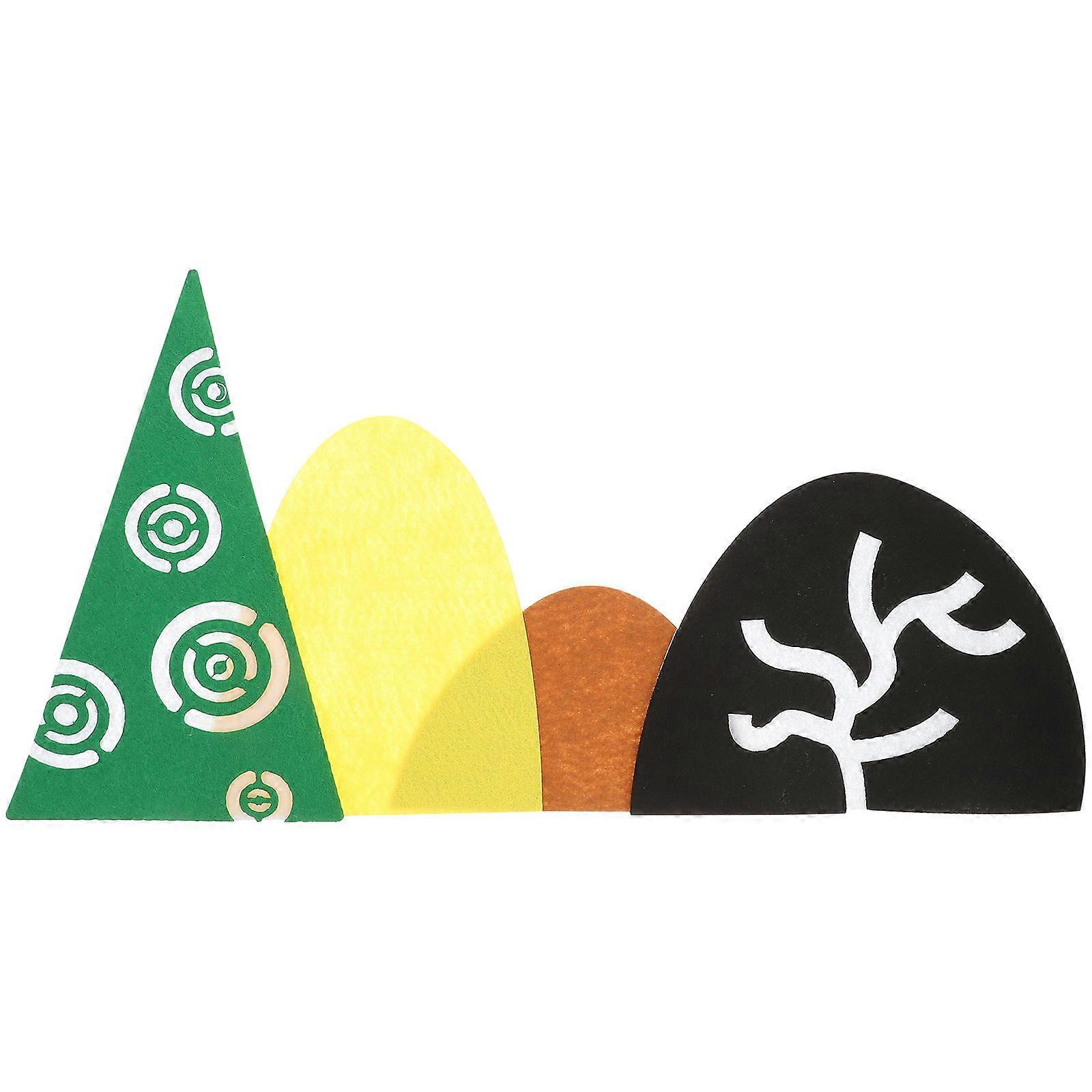 Bedroom Wall Stickers Tree Pattern Decor 3Sets Non-Woven Fabric DIY Wall Decals