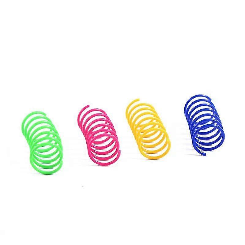 12 Pieces Colored Spring Cat Toy
