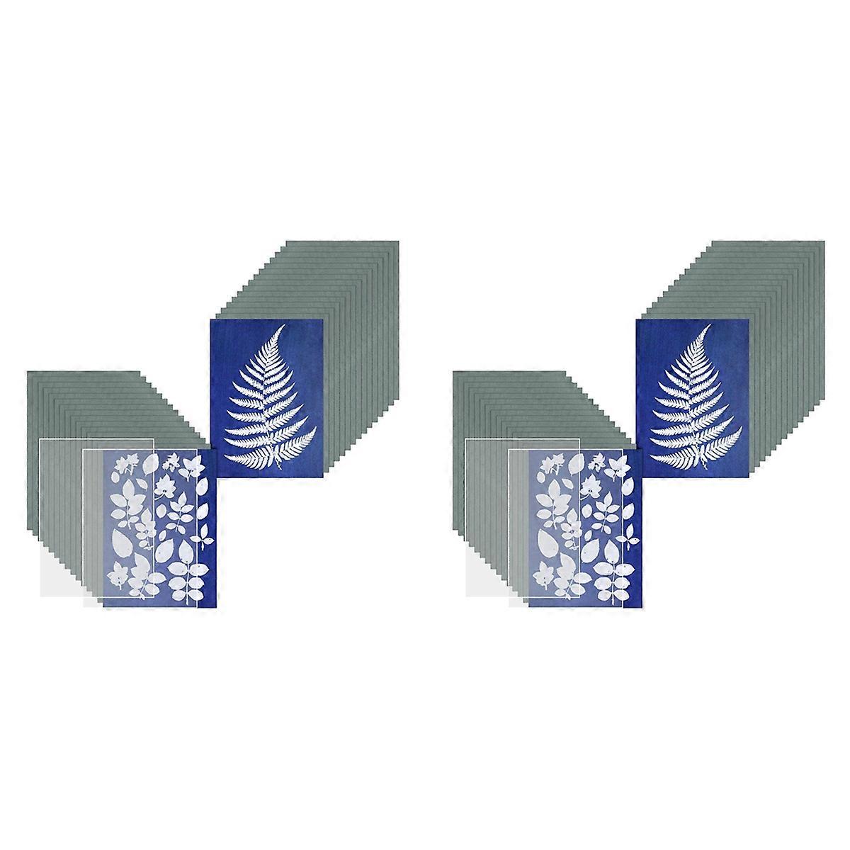 Sun Print Paper Kit,Cyanotype Paper,30 Sheets Cyanotype Paper