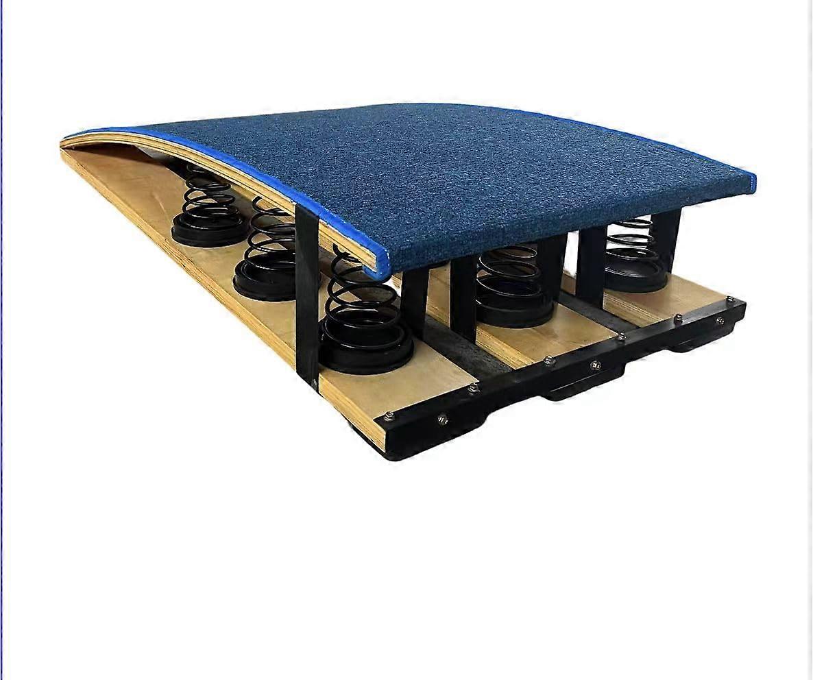 Heavy Gymnastics Springboard 9 Steel Springs Auxiliary For Gymnastics And Vault Training Blue Hardwood AntiSlip