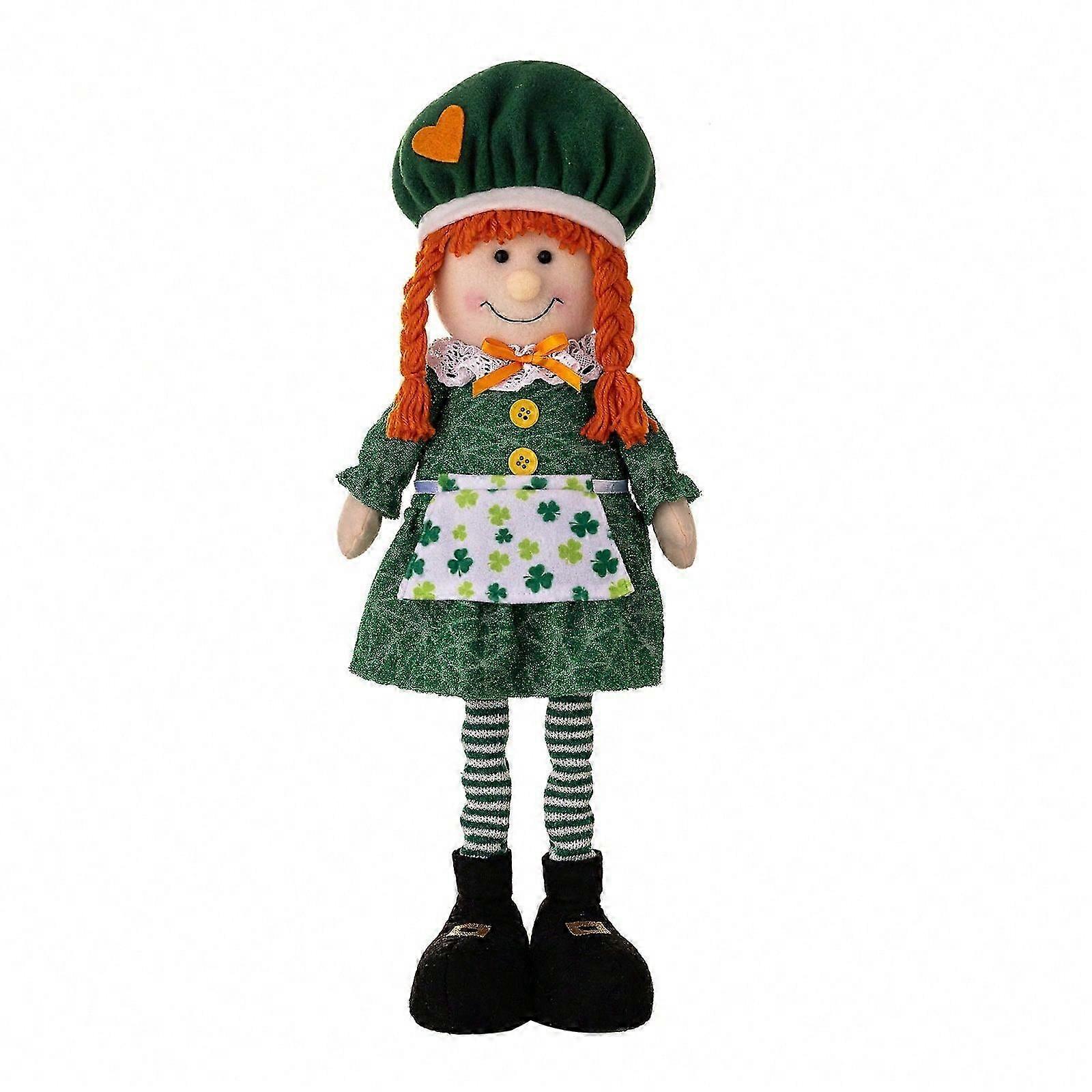 Aziz Patrick Günü Cüceler İrlanda Leprikon Tomtes Peluşlar El Yapımı Mart Nisse Elf Cüce Çiftlik Evi Katmanlı Tepsi Süsler