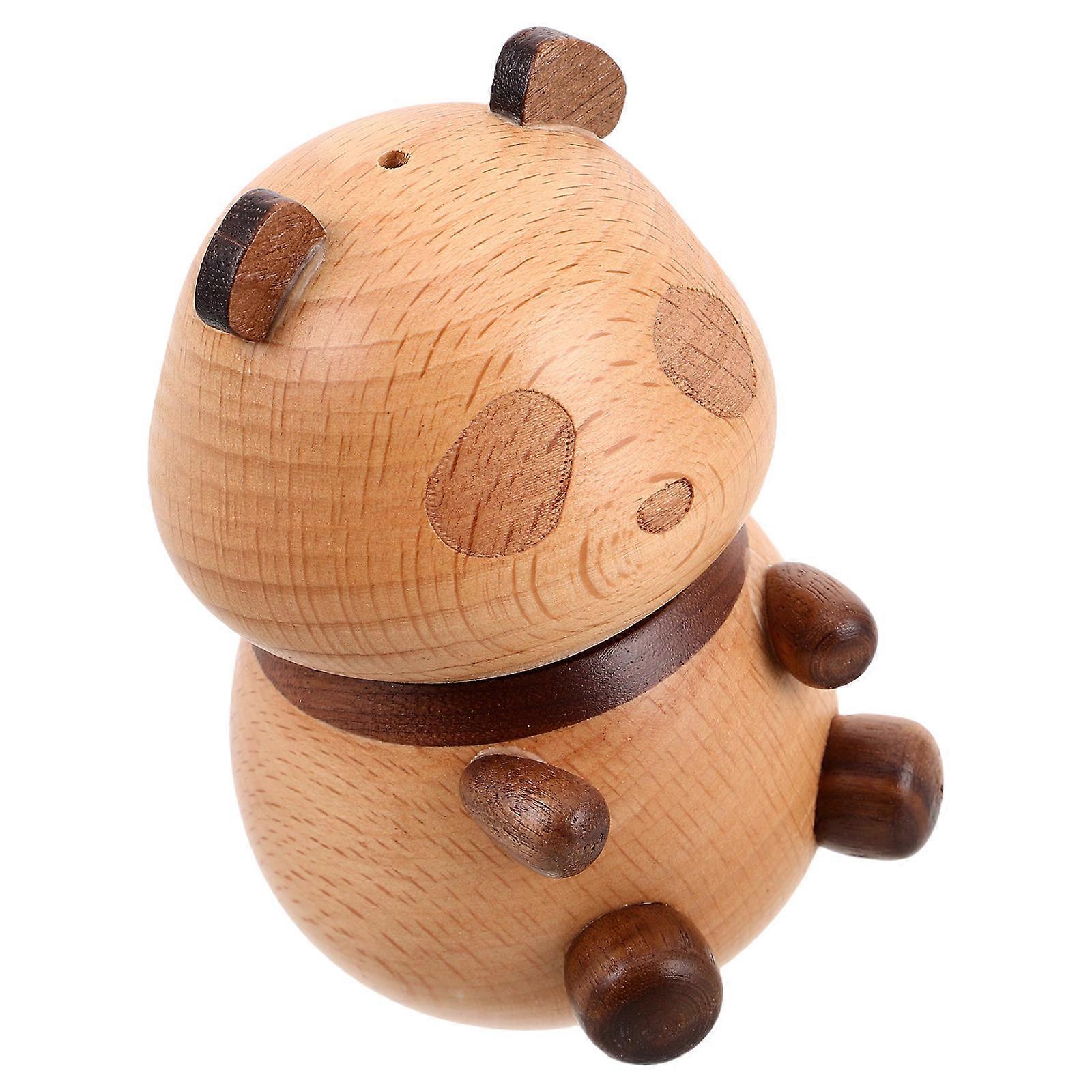 Panda Shaped Wooden Toothpick Holder for Toothpick Storage 5Pcs Set