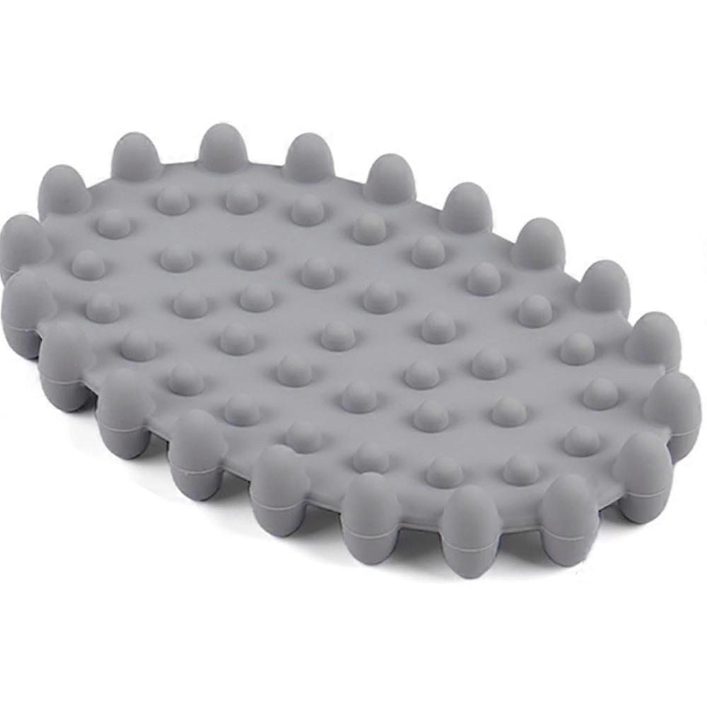 Silicone Soap Dish with Self - Draining Waterfall  Shower Bathroom & Kitchen Sink Organizer