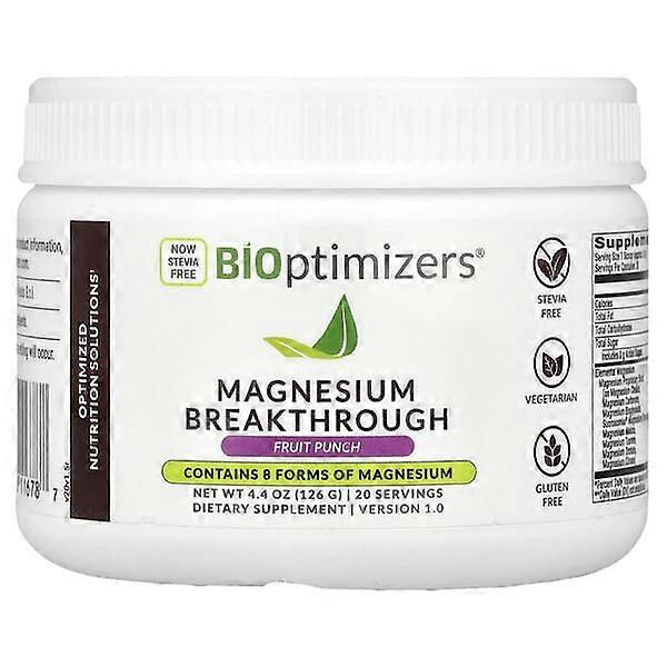 BIOptimizers, Magnesium Breakthrough, Fruit Punch, 4.4 oz (126 g)