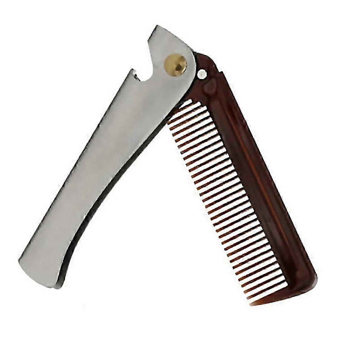 For Stainless Steel Mustache Folding Comb Can Be Use As A Bottle Opener Pu7753