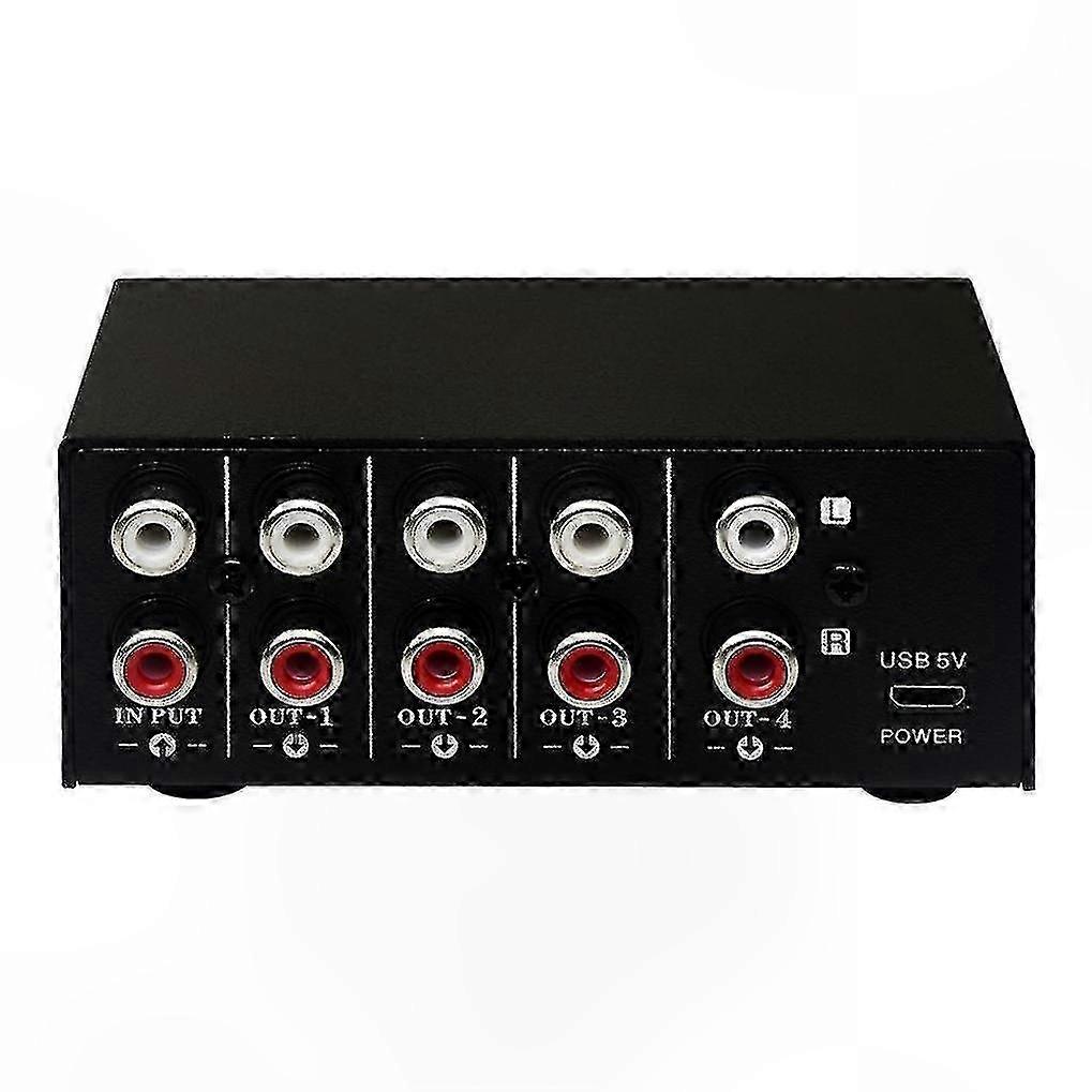 4-Way o Signal Distributor for Stereo Frequency Splitting and Non-Consumption Output Management Solution