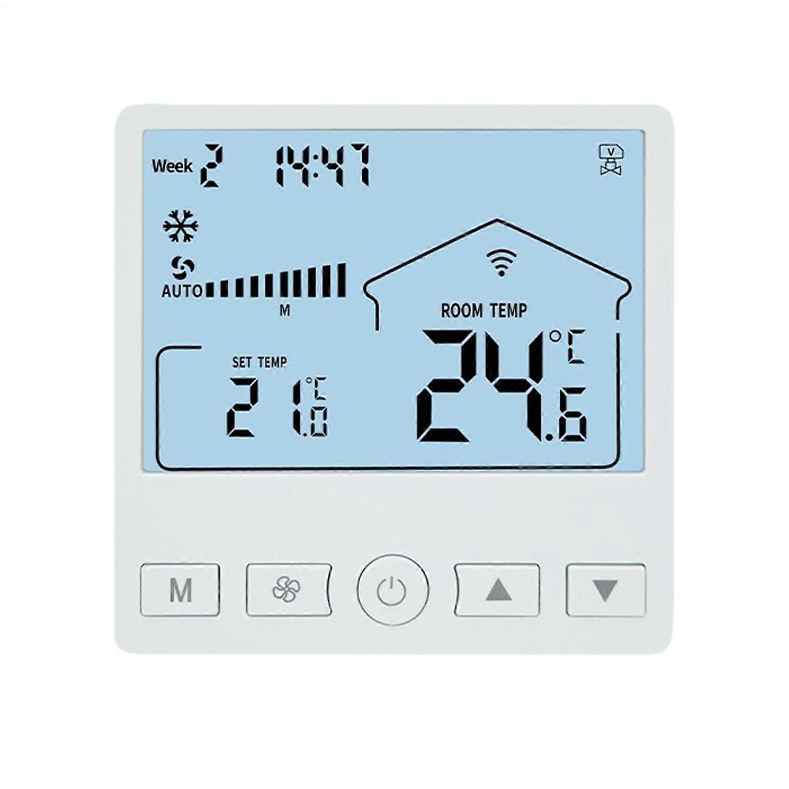 Thermostat Programmable LCD Temperature Controller With Precision Panel ThreeSpeed Setting Living Room Garage